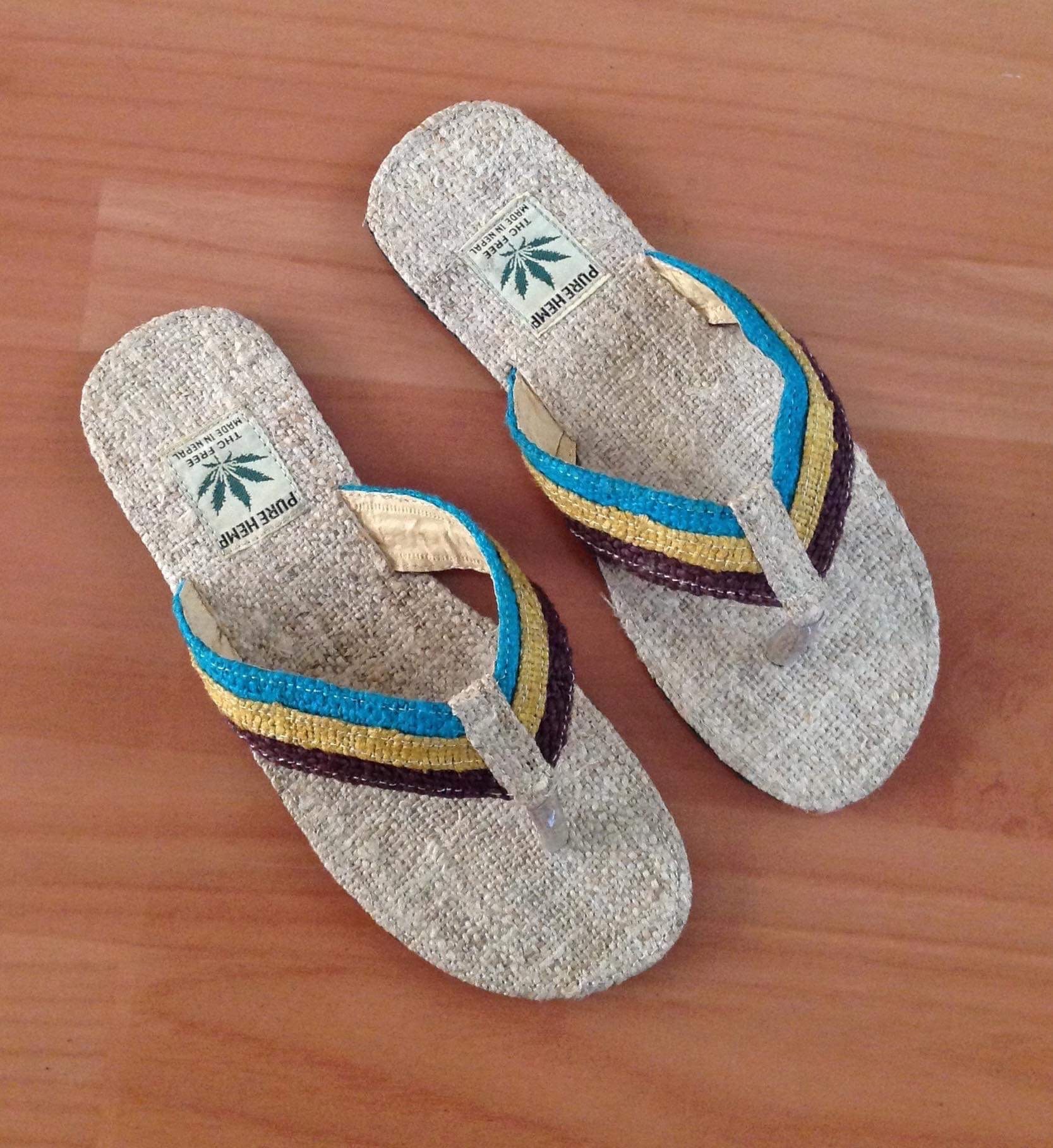 Hemp Flip flops Sewing Flats Beach Slippers