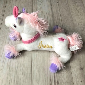 Personalisiert, Einhorn, Einhorn Teddy, Weihnachten, brautjungferngeschenk, personalisierte Hase, Teddy, personalisiert, Kuscheltier, Weihnachtsgeschenk
