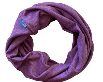 Tube loop - blackberry new, merino wool & Tencel (organic/GOTS)