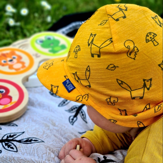 Der perfekte Sonnenhut für Baby & Kinder • 70% Merinowolle & 30% Seide –  Glückskind