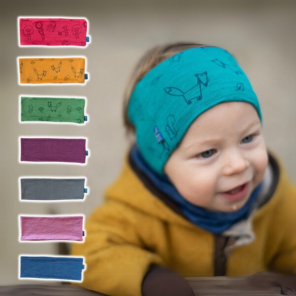 Children's headband | Merino wool & silk (organic/GOTS) by Glückskind