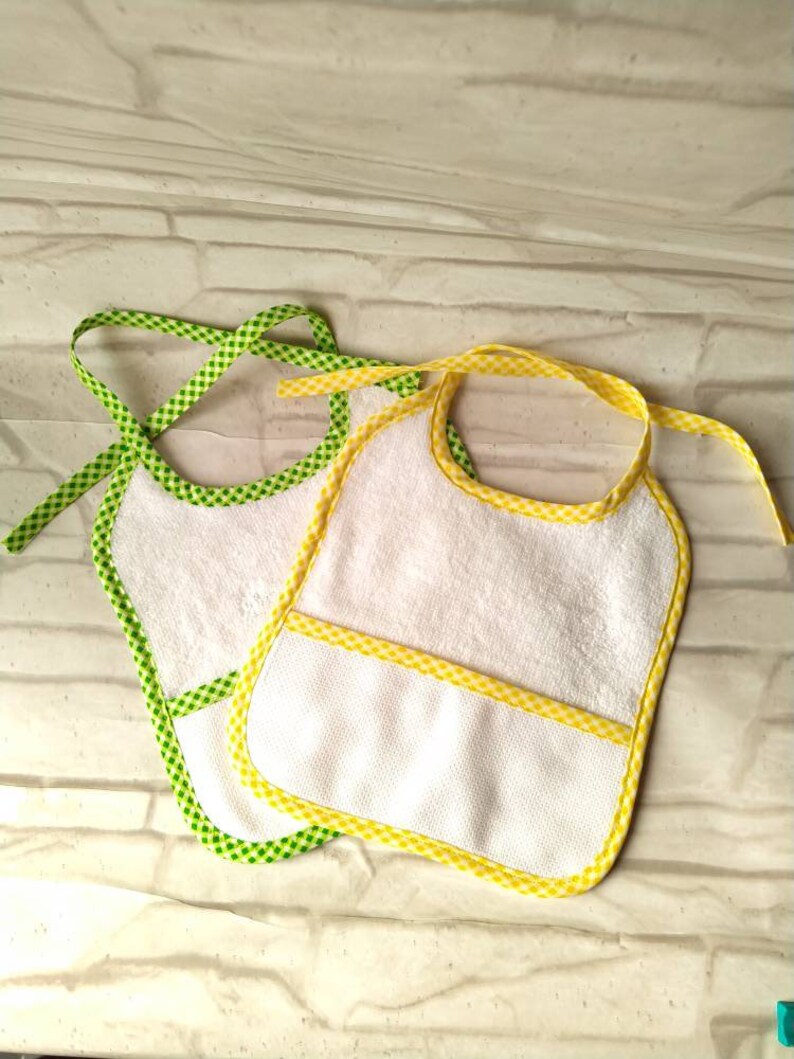 White Baby Bib to Cross Stitch Blank Cross Stitch Bib White Etsy