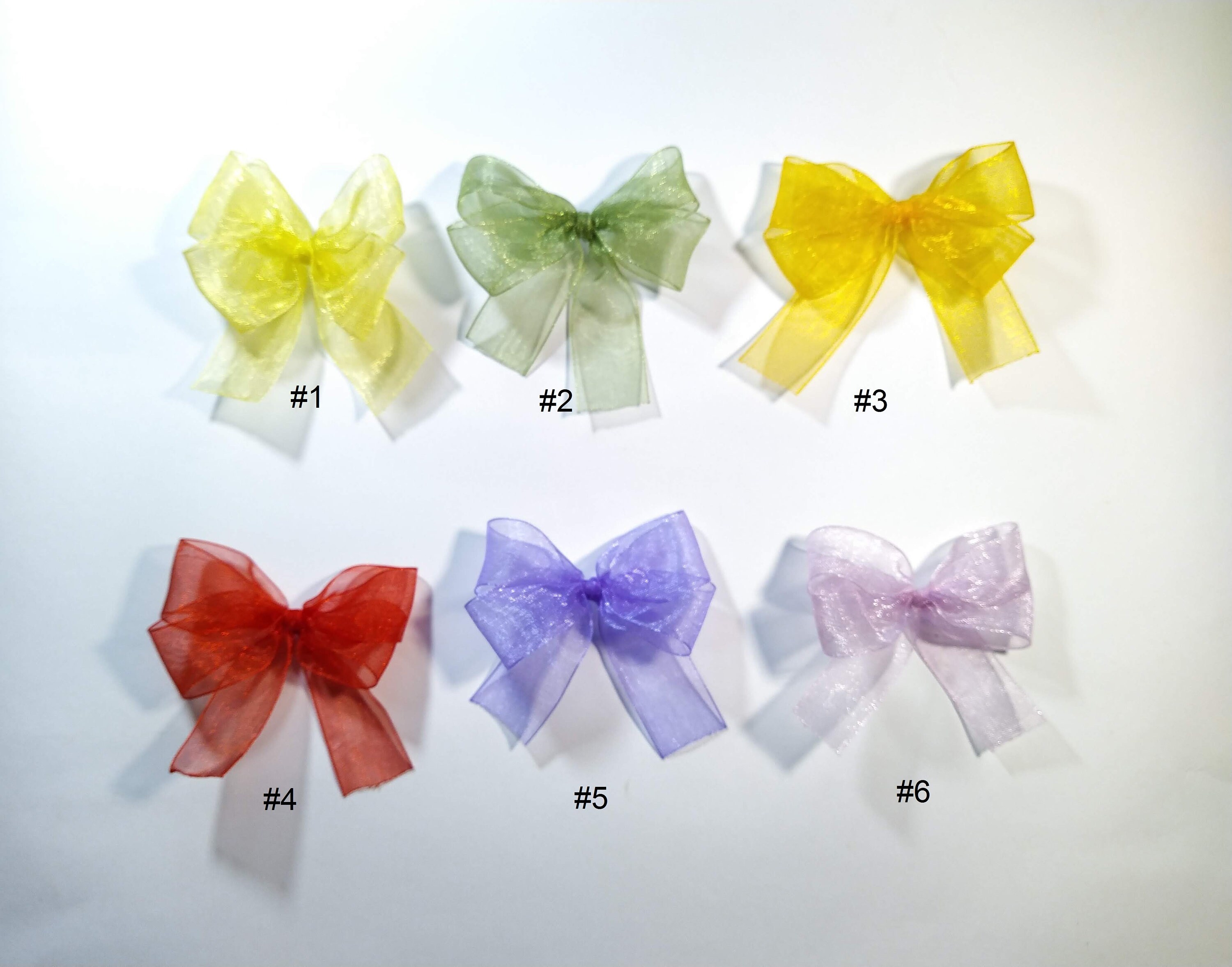 10pcs 7 Inch Large Pull Bow Gift Wrapping Bows Ribbon Organza Cream White