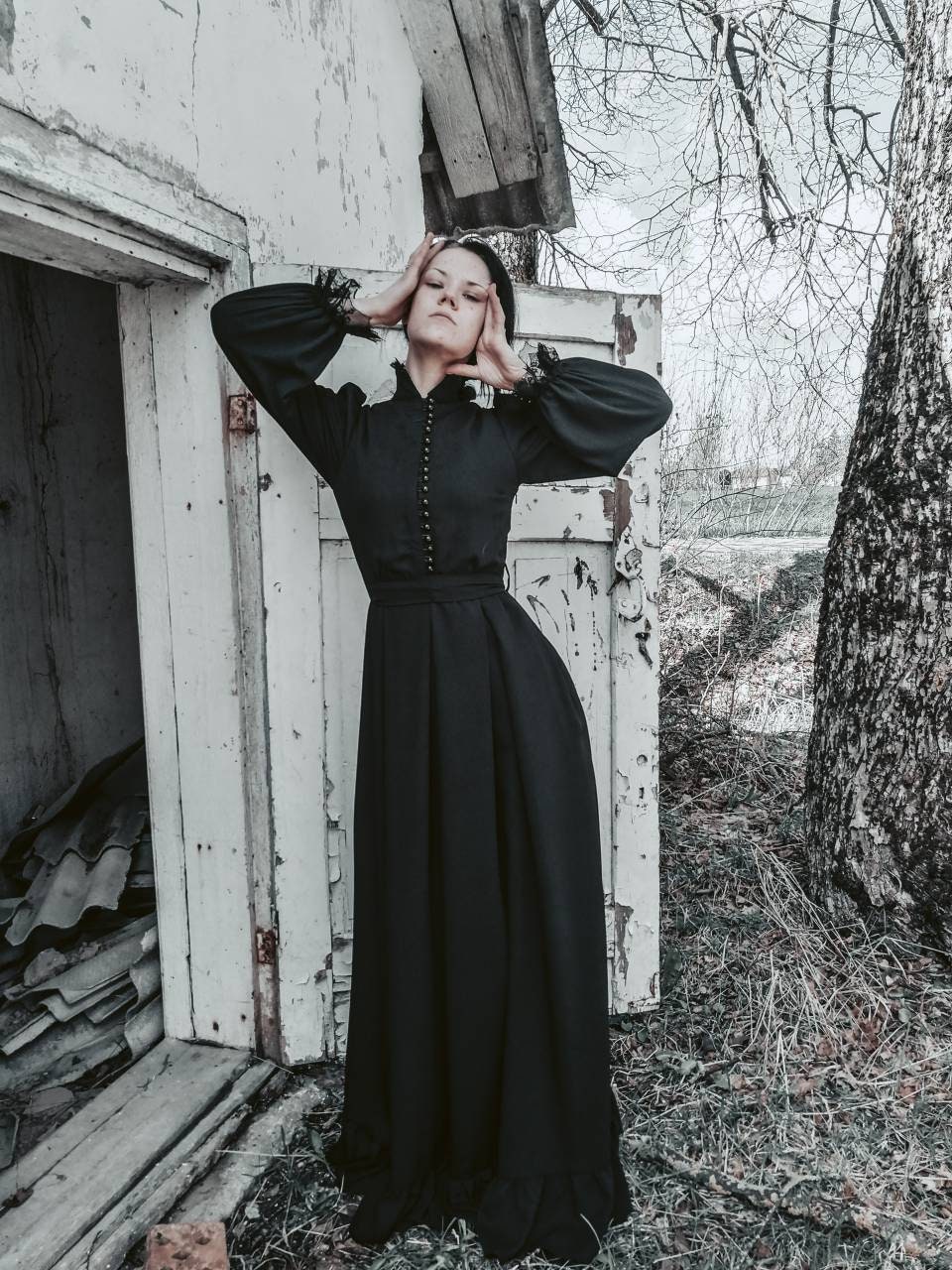 gothic maxi dress