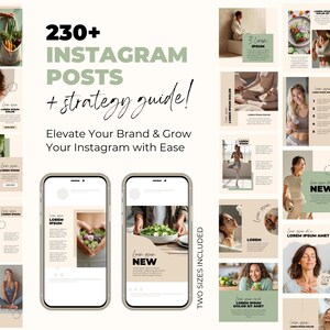 Instagram-sjablonen voor wellnesscoaches: Canva-marketingbundel voor sociale media (digitale download)
