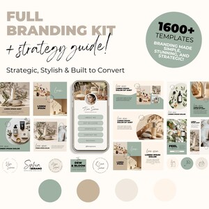 Skincare Branding Kit Canva Template: Social Media & Esthetician Branding (Digital Download)