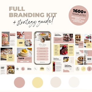 Cake Business Branding Kit: Canva Templates, Social Media Marketing (Digital Download)