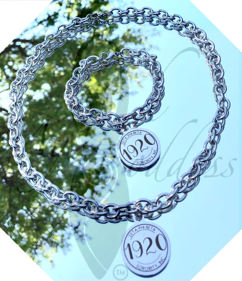 NEW Sorority Inspired Charm BraceletNecklace Set