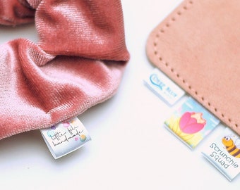 Small 5/8" Custom Branding Labels — Micro Fold‑Over Garment Tags