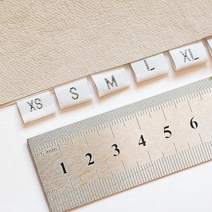 衣類用ホワイト織りサイズラベル 120 枚 XS S M L XL XXL