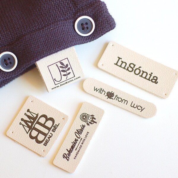 40 High‑Quality Personalized Fabric Labels / Custom Sew‑On Branding Tags for Clothing & Accessories