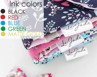 100 pcs Custom Clothing labels // wash care labels // sew-in custom garment labels //  Fold Over Care Labels // Nylon Satin fabric labels