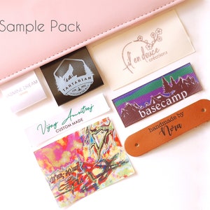 Sample Pack — Leather, Satin & Ribbon Labels (Try Before You Buy)