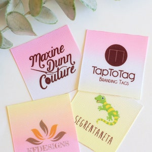 50 etichette piatte colorate personalizzate da cucire