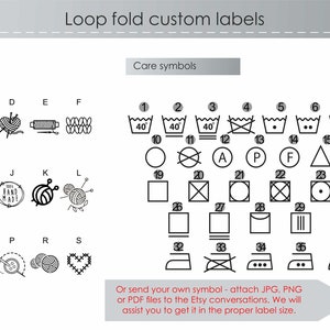 50 étiquettes de vêtements personnalisées en tissu satiné // étiquettes d'entretien pour le lavage // étiquettes d'entretien personnalisées à coudre // étiquettes d'entretien à rabat image 3