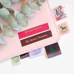 100 Full-Color Clothing Labels — Custom Printed Fabric Tags with Logo & Care Info for DIY Clothing Brands