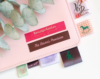 100 Full-Color Clothing Labels — Custom Printed Fabric Tags with Logo & Care Info for DIY Clothing Brands