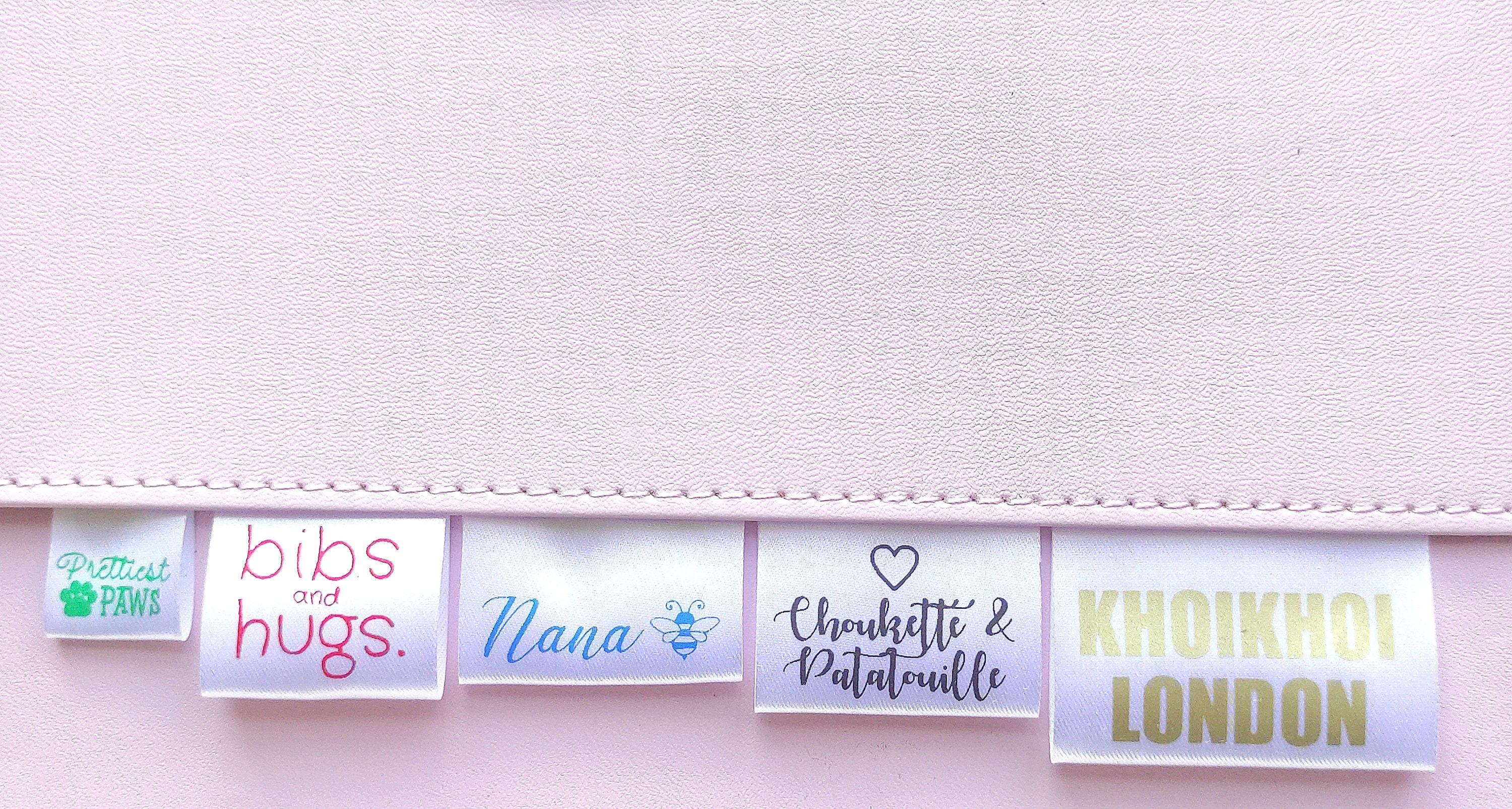 50 Pcs Custom Made Satin Fabric Clothing Labels // Fold Over Etsy New