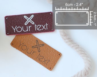 40 pcs Personalized Leather Branding Tags for Handmade Items