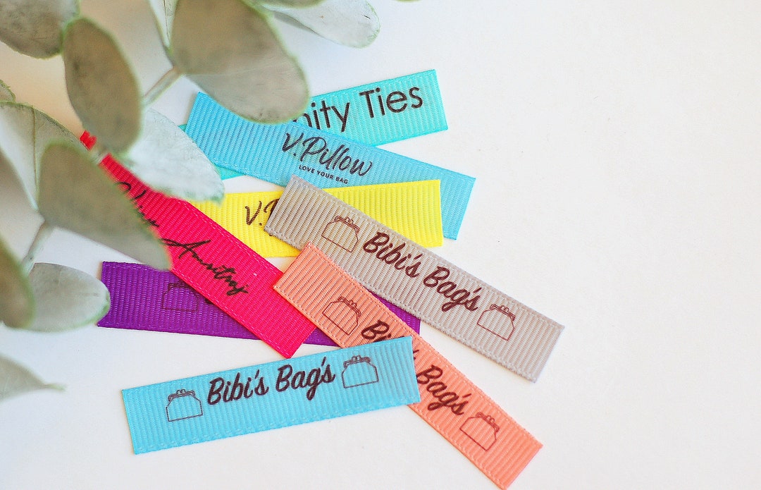 50 Flat Custom Neck Tags — Sew‑on Clothing Labels for Handicraft Brands ...