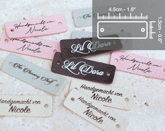 20 pcs Customized Leather labels with customers own logo or text