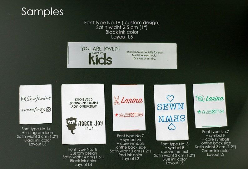 50 Pcs Customized Fabric Clothing Labels // Wash Care Labels | Etsy Australia