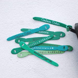 Goat Leather Zipper Pulls, Custom Name or Logo Printed Zip Accessories