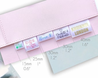 50 pcs Customized  Fabric Clothing labels // wash care labels // sew-in custom garment labels //  Fold Over Care Labels