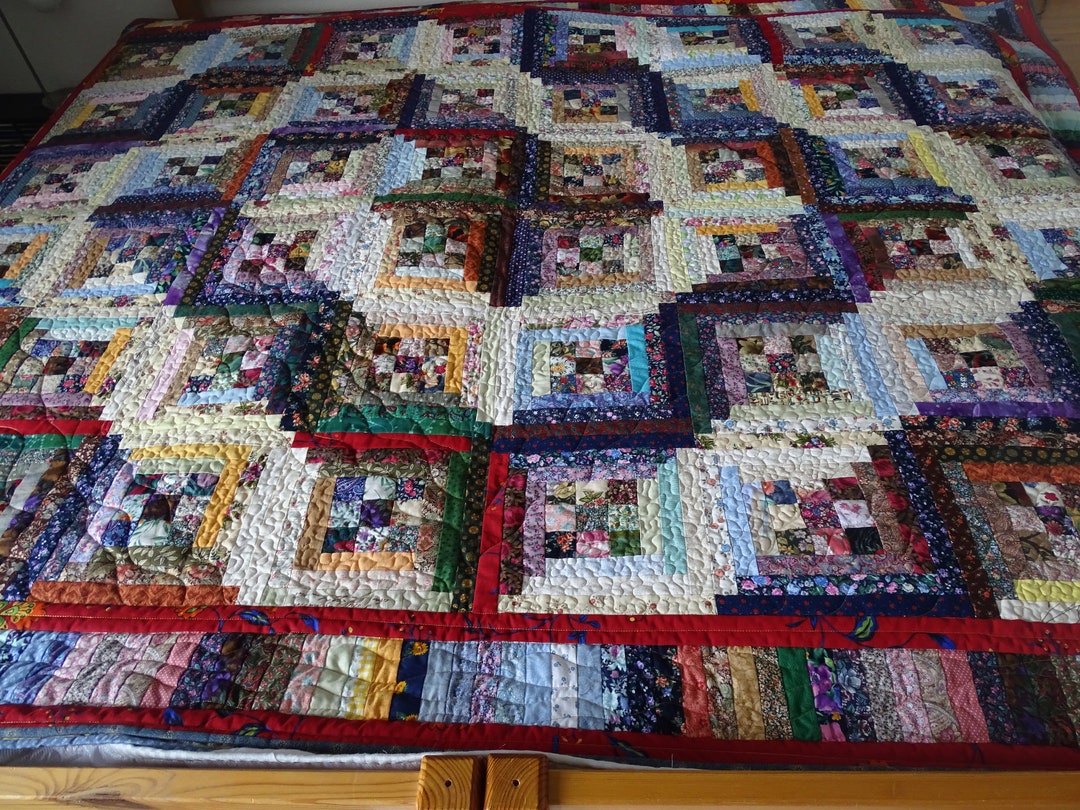 Ninepatch Log Cabin Etsy