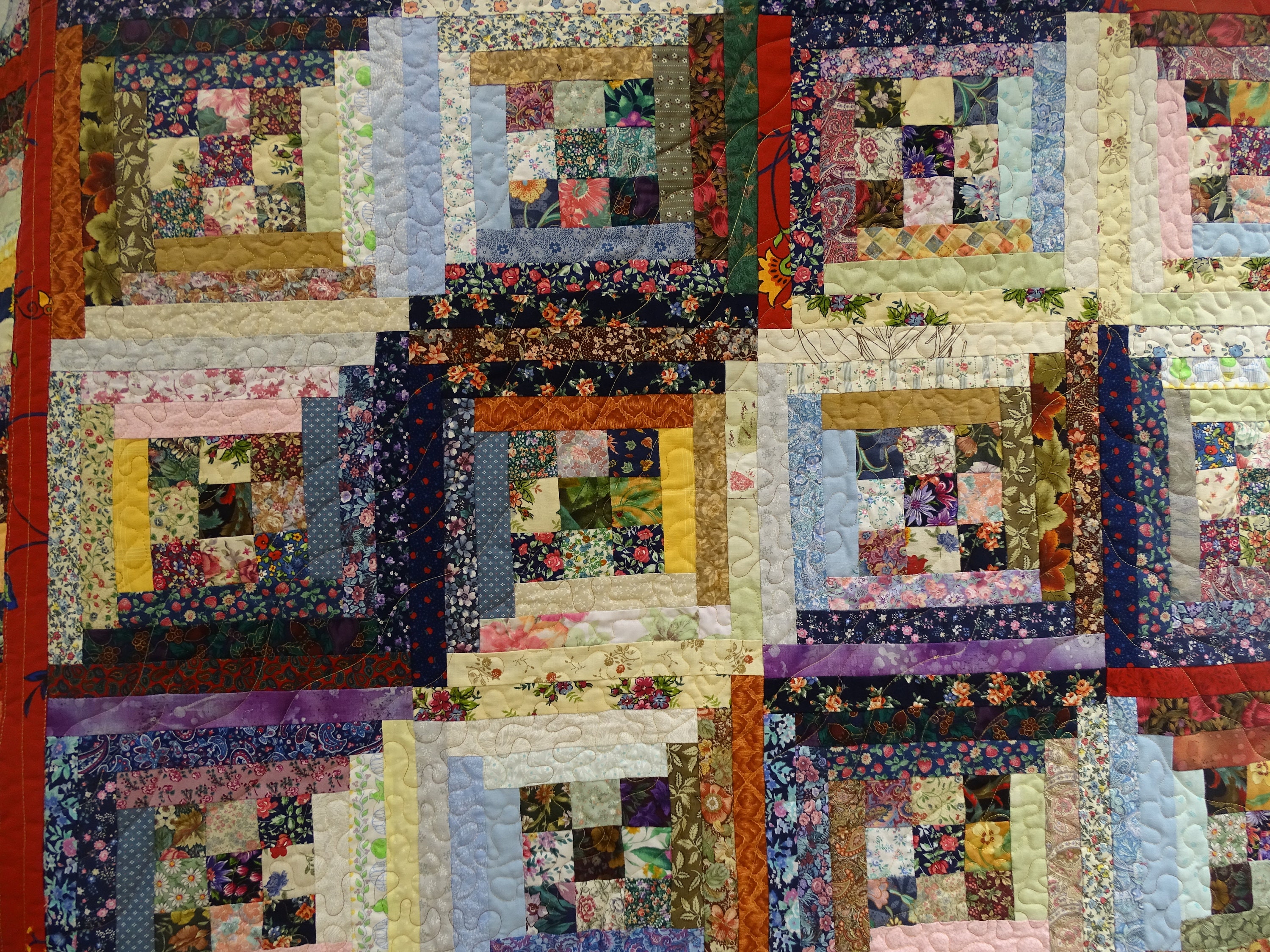 Ninepatch Log Cabin Etsy