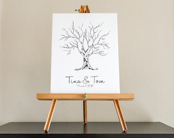 Canvas Thumbprint Fingerprint Guest Book