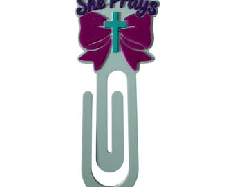 She Prays Bow Paperclip