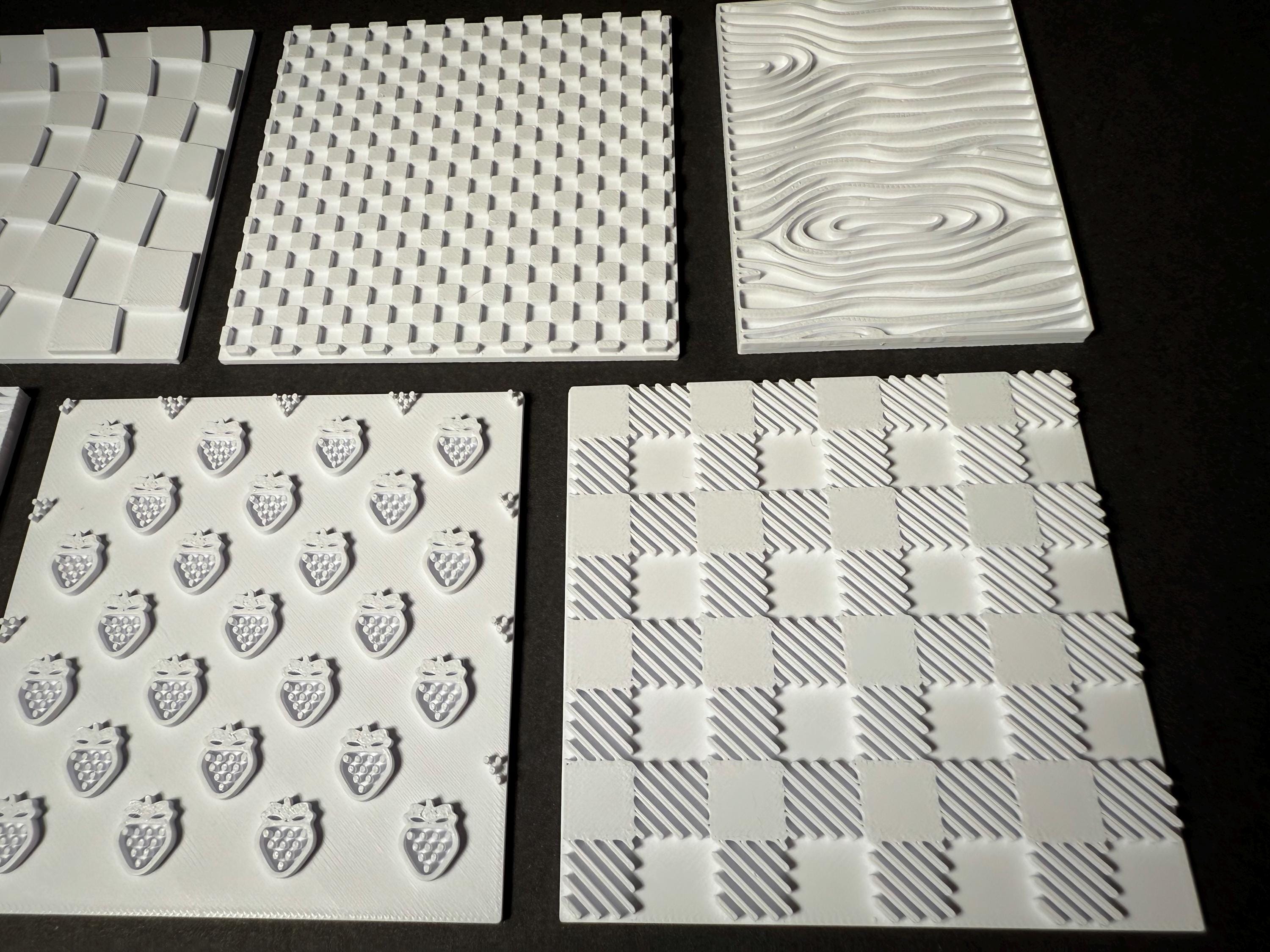 Textured Embossers for Polymer Clay, Fondant or Cookies. Strawberry ...