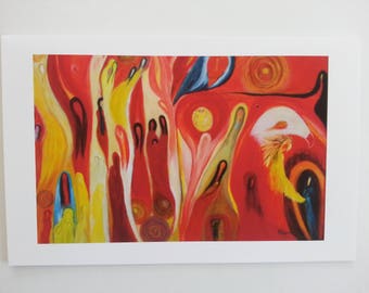 1 greeting card with print of original painting with envelope