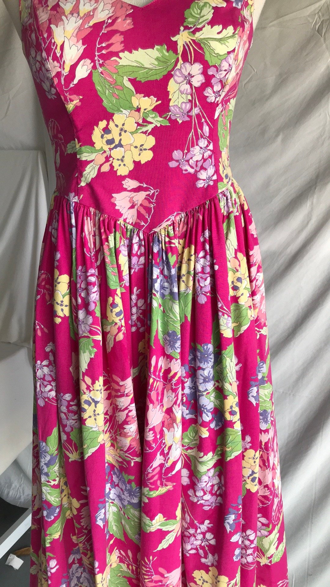 Laura Ashley Vintage pink floral dress Sz 10 | Etsy