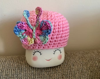 Crochet spring  marshmallow mug hat