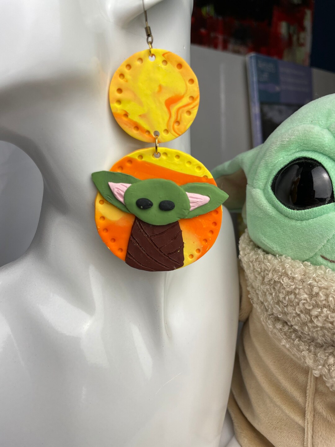 Baby Yoda Earrings, Baby Yoda, Baby Yoda Jewlery, Star Wars, Womens