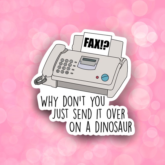 The Office Funny Fax Machine Dinosaur Quote Water Etsy