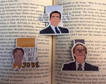 The Office, Mini Magnetic Bookmarks, Funny, Dwight Schrute, Michael Scott, Quotes and sayings, cpr episode