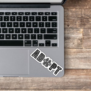 Adopt Pet Paw Print Sticker: Water-Resistant Vinyl Decal