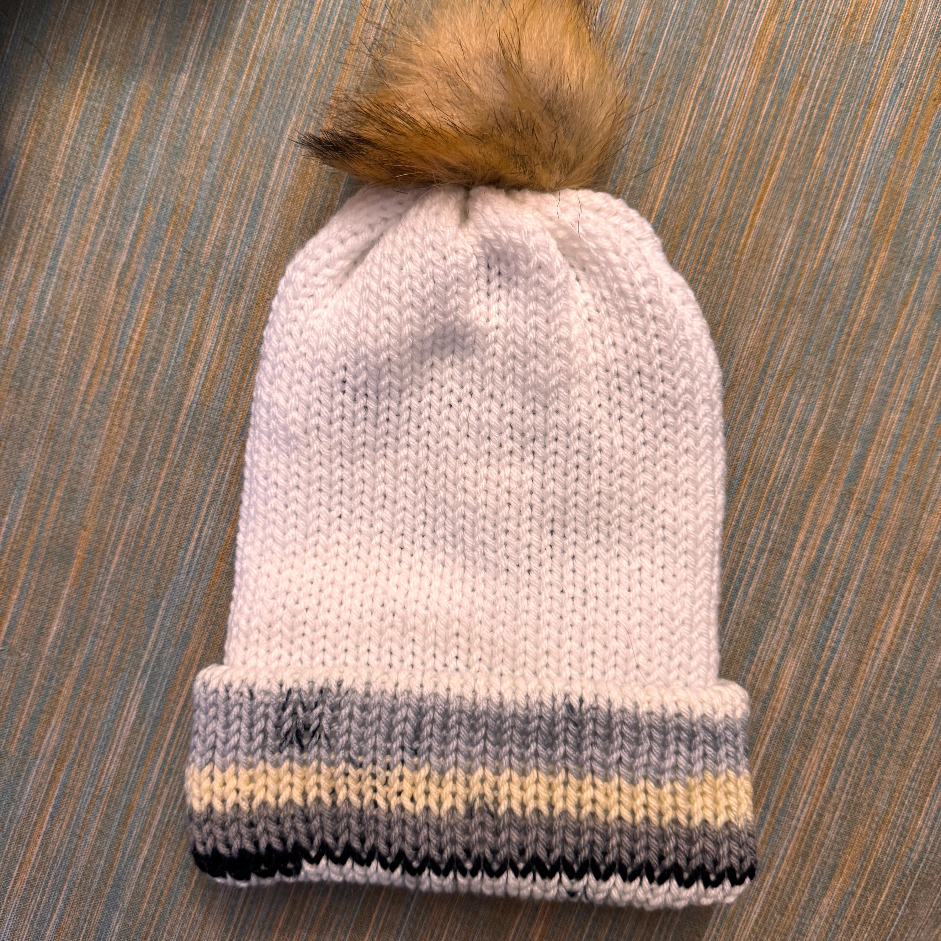 Reversible Knitted Beret Hat Double-Layer Warm Cap Acrylic Cashmere Umeepar Women main image 3