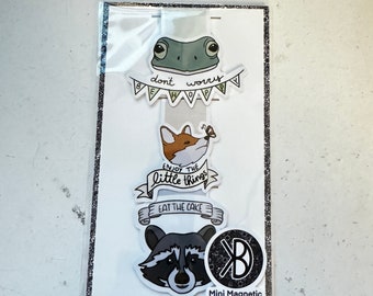 Woodland creatures, magnetic bookmarks, bundle, gifts for her, for him, bibliophile, reader, book lover, frog, raccoon, fox, animals