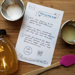 Oily Skin  | Handmade skin care face masks, set of recipes for oily skin, set of 6 recipes