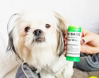 All natural Paw Wax, protects pet paws from winter snow, ice and salt.  Protect those paws!