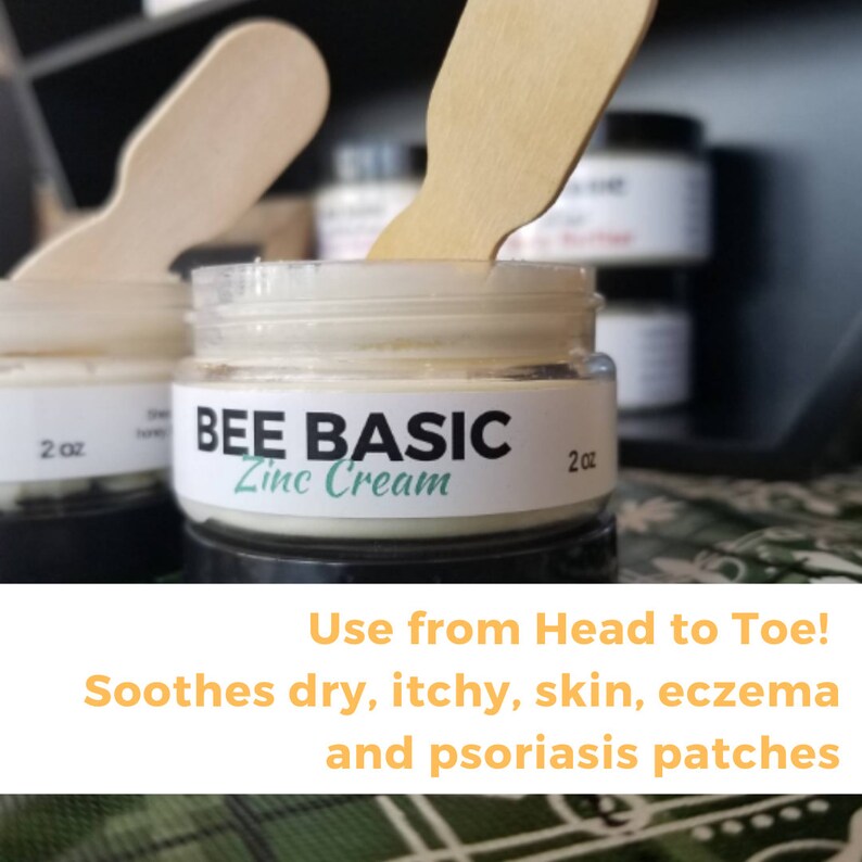 All Natural Moisturizing Zinc Cream for Very Dry Skin, Eczema or