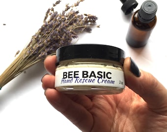 All natural Hand Rescue Cream. Great for sensitive skin care.
