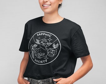 T-shirt Sapphic Society: Lesbian Pride genderneutraal T-shirt