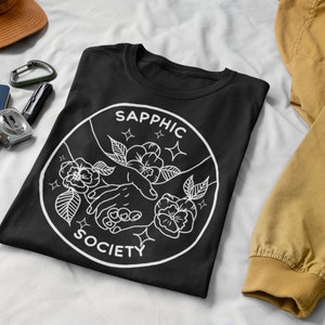 Sapphic Society T-Shirt: Lesbian Pride Gender-Neutral Tee image 4