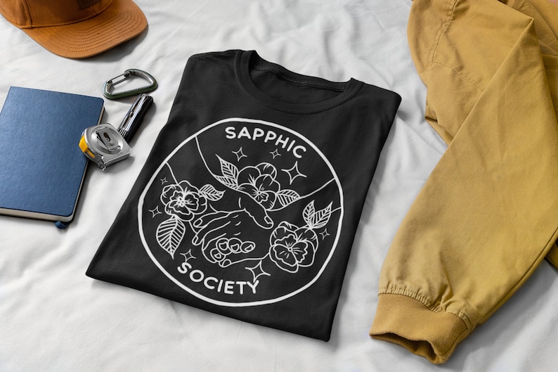 Sapphic Society T-Shirt: Lesbian Pride Gender-Neutral Tee image 4