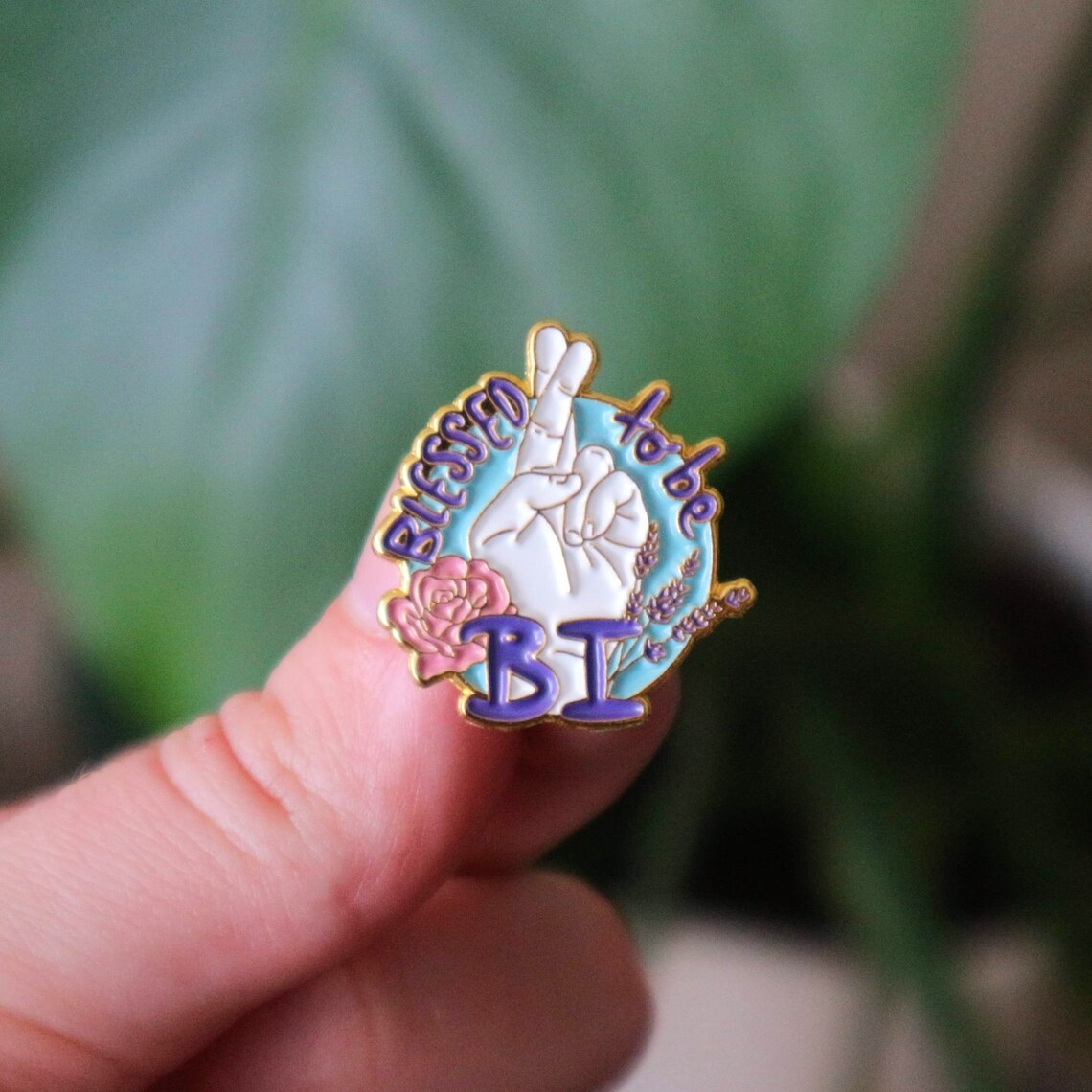 Bisexual Pride Pin Blessed to Be Bi Soft Enamel Pin LGBTQ | Etsy